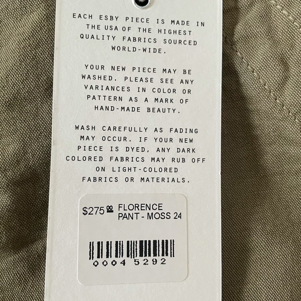 EUC  esby Florence Pant in Moss- to sell or trade - Picture 7 of 11